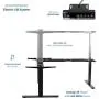 VIVO Black Electric Motor Height Adjustable Corner 3 Leg Standing Desk Frame, Frame Only, Sit Stand Ergonomic L Frame, DESK-V130EB VIVO Black Electric Motor Height Adjustable Corner 3 Leg Standing Desk Frame, Frame Only, Sit Stand Ergonomic L Frame, DESK-V130EB
