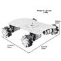 Moebius Metal Mecanum Omni Wheel Robot Car Kit with 4pcs DC 12V Speed Encoder Motor, 4WD Robot Platform Chassis Maximum Load 15KG for Arduino/ Raspberry Pi DIY STEM Educational Competition