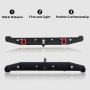 Dilwe RC Crawler Car Rear Bumper, Metal RC Car Bumper with LED Lights Trailer Buckle for Traxxas TRX-4 SCX10II 90046 Car Part Accessory