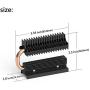 XINSHIS - M.2 Heatsink NVMe NGFF SATA M.2 SSD Heatsink Thermal Module, Compatible for PCIE NVME M.2 2280 SSD Radiator and SATA M.2 2280 SSD Heatsink, with Heat Pipe and Silicon Thermal pad