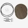 NSdirect 36 inches Round Coffee Table, Rustic Wooden Surface Top & Sturdy Metal Legs Industrial Sofa Table for Living Room Modern Design Home Furniture with Storage Open Shelf (Light Walunt) NSdirect 36 inches Round Coffee Table, Rustic Wooden Surface Top & Sturdy Metal Legs Industrial Sofa Table for Living Room Modern Design Home Furniture with Storage Open Shelf (Light Walunt)