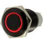 ESUPPORT 22mm 12V 5A Car Red LED Light Angel Eye Metal Push Button Switch ON OFF Socket Plug Latching Black Shell