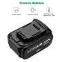 FirstPower 6.0Ah Replacement Battery DCB205 DCB204 - Compatible with Dewalt 20V Cordless Power Tools DCB180 DCB200 DCB204-2 DCB205-2 DCB206 DCD/DCF/DCG Series - Upgraded Li-ion 2 Pack