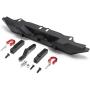 RCLions Metal Rear Bumper with 2 Shackles/Trailer Hitch for TRX4 1/10th RC Crawler Car