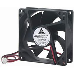 GDSTIME 4500RPM 8cm 80mm x 80mm x 25mm 12v Big Airflow High Speed Dual Ball Bearing Brushless DC Cooling Fan 2 Pin