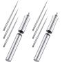 6 Pieces Portable Titanium Toothpicks with 2 Pieces Stainless Steel Waterproof Pocket Toothpick Box Metal Toothpicks Holders for Outdoor Camping Picnic