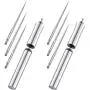 6 Pieces Portable Titanium Toothpicks with 2 Pieces Stainless Steel Waterproof Pocket Toothpick Box Metal Toothpicks Holders for Outdoor Camping Picnic