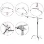 ShowMaven 10ft (Century) Light Stand C-Stand on Turtle Base with 4ft Extension Boom Arm & 2 Pieces Grip Head for Photography Studio Video Reflector, Monolight and Backdrops