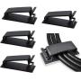 50-Pcs Self Adhesive Cable Management Clips, SOULWIT Cable Organizers Wire Clips Cord Holder for TV PC Laptop Ethernet Cable Desktop Home Office (Black)