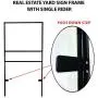 ( 5pack ) Slide-in Real Estate Yard Sign Metal Frame with Single Rider ( 2 Section ) - 24''x18'' ( #2068 ) ( 5pack ) Slide-in Real Estate Yard Sign Metal Frame with Single Rider ( 2 Section ) - 24''x18'' ( #2068 )