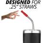 Friendly Straw 10 Pack Metal Straw Covers, Silicone Tips for .25'' Wide Stainless Steel Metal Straws (Assorted Colors)