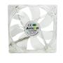 Autolizer Sleeve Bearing 120mm Silent Cooling Fan for Computer PC Cases, CPU Coolers, and Radiators - High Airflow, Quite, and Transparent Clear (Green Quad 4-LEDs) - 2 Years Warranty