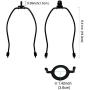 7'' Lamp Shade Harp Holder and E26 Light Base UNO Fitter Adapter Converter Finial Set,for Table and Floor Lamps