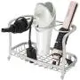mDesign Metal Hair Care & Styling Tool Organizer Holder - 3 Sections - Bathroom Vanity Countertop Storage for Hair Dryer, Flat Irons, Curling Wands, Hair Straighteners - Light Gray mDesign Metal Hair Care & Styling Tool Organizer Holder - 3 Sections - Bathroom Vanity Countertop Storage for Hair Dryer, Flat Irons, Curling Wands, Hair Straighteners - Light Gray