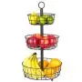 3 Tier Fruit Basket Stand - Countertop Three Tiered Metal Serving Tray for Kitchen Fruit and Vegetable Storage 3 Tier Fruit Basket Stand - Countertop Three Tiered Metal Serving Tray for Kitchen Fruit and Vegetable Storage