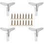 Pack of 4 Furniture Legs, 6 inch/ 15cm Height Sofa Legs Metal Chrome Polished Triangle Furniture Feet with Screws for Table Cabinet Cupboard Couch Bookcase Chair Ottoman DIY Replacement Parts Pack of 4 Furniture Legs, 6 inch/ 15cm Height Sofa Legs Metal Chrome Polished Triangle Furniture Feet with Screws for Table Cabinet Cupboard Couch Bookcase Chair Ottoman DIY Replacement Parts
