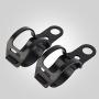 2 pcs/pair Motorbike Turn Signal Mount Bracket, Universal Indicator Fork Bracket Clamp, 30-43mm Metal Fork Relocation Clamps Brackets, Black