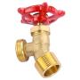 Litorange Solid Brass Backyard 65 Degree Elbow Stop Valve Hose Bibb Solder NPT 3/4'' Male Thread to MHT 3/4'' Inch Male Threaded Garden Hose Connector Adapter Water Shut-Off Valve Faucet