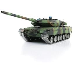 Henglong 1/16 6.0 Customized Leopard2A6 RC Tank 3889 Metal Tracks Barrel Recoil BB Shooting Function and Infrared Battle System