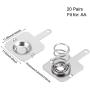 uxcell 20 Pairs AA Battery Positive Negative Conversion Spring Contact Nickeling Plate 11.28mmx11.5mm