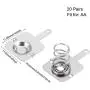 uxcell 20 Pairs AA Battery Positive Negative Conversion Spring Contact Nickeling Plate 11.28mmx11.5mm uxcell 20 Pairs AA Battery Positive Negative Conversion Spring Contact Nickeling Plate 11.28mmx11.5mm