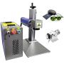 50Watt Fiber Laser Engraving Machine, Max Raycus Fiber Laser Engraver for Metal, Jewerly, Carbon Steel and Nonmetal Etching, Rotary included MCWlaser