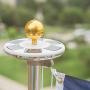 Deneve Gold Flag Pole Ball Topper, 1/2 inch Spindle, 3 inch Wide, 13NC Threading, Weatherproof Flagpole Topper, Flag Pole Topper, Finial