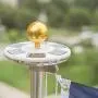 Deneve Gold Flag Pole Ball Topper, 1/2 inch Spindle, 3 inch Wide, 13NC Threading, Weatherproof Flagpole Topper, Flag Pole Topper, Finial