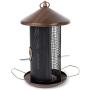 Cottage Garden Hanging 12 inch Cherry Woodgrain Finish Heavy Duty Mesh Metal 3 Lb. Bird Feeder