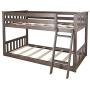Max & Lily Solid Wood Twin Low Bunk Bed, Clay