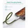 Xcentz iPhone Charger 3ft, MFi Certified Lightning Cable iPhone Charger Cable Metal Connector, Durable Braided Nylon High-Speed Charging Cord for iPhone 11/X/XS Max/XR/8 Plus/7/6/5, iPad, Green Xcentz iPhone Charger 3ft, MFi Certified Lightning Cable iPhone Charger Cable Metal Connector, Durable Braided Nylon High-Speed Charging Cord for iPhone 11/X/XS Max/XR/8 Plus/7/6/5, iPad, Green
