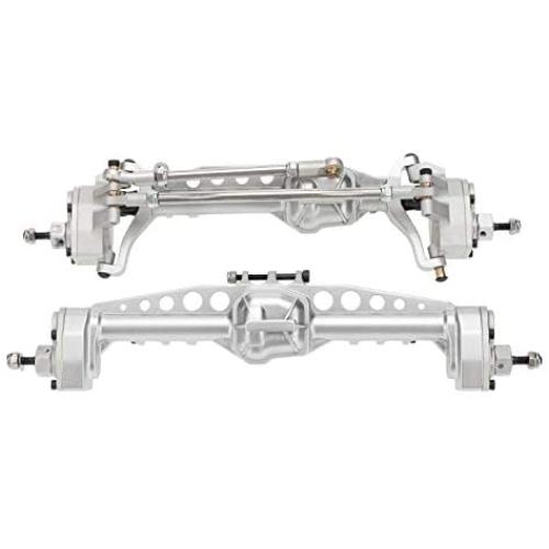 Ky-RC Metal Front and Rear Portal Axles for 1/10 RC Crawler Car Axial SCX10 III Axle Upgrade Part (Silvery)