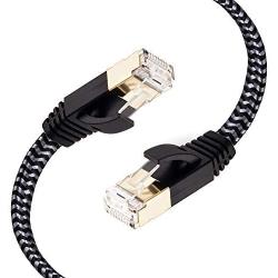 Cat 7 Ethernet Cable 10 ft, MORELECS Nylon Braided Cat 7 Internet Cable 10 ft Ethernet Cable RJ45 Network Cable Cat7 LAN Cable for PC Laptop Modem Router Cable Ethernet