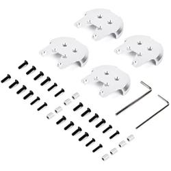 Owoda 4pcs/Set CNC Metal Motor Protect Mount Base Quick Release Reinforcement Plates Anti-Crack Kit for DJI Phantom 2 3 Series Drones (Silver)