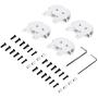 Owoda 4pcs/Set CNC Metal Motor Protect Mount Base Quick Release Reinforcement Plates Anti-Crack Kit for DJI Phantom 2 3 Series Drones (Silver)