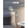 Gooseneck Tablet Mount Holder for Bed - Lamicall Flexible Tablet Arm Clamp for Bed Compatible with Pad Mini 7.9, Air 9.7, Pro 10.5, Switch, Galaxy Tabs, More 4.7-11'' Device - White