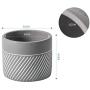 DOMDO Cement Planter Flowerpot - 5.5 Inches Bonsai Containers Unglazed Medium Concrete Planters for Home Indoor Decor with Drain Hole - Gray, Set of 2