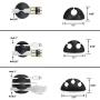 16 Pack OHill Multipurpose Cable Clips Holders for Organizing Cable Cords Home and Office, Self Adhesive Cord Holders