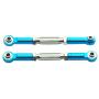 2PCS ShareGoo RC Front Rear Metal Steering Servo Link 70-90mm Adjustable Turnbuckles Camber Linkage Rod Ends for Traxxas Slash 4x4 5807 Stampede HQ727 1/10 RC Car Upgraded Parts,Blue