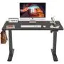 FEZIBO Height Adjustable Electric Standing Desk, 40 x 24 Inches Stand Up Table, Sit Stand Home Office Desk with Splice Board, Black Frame/Black Top FEZIBO Height Adjustable Electric Standing Desk, 40 x 24 Inches Stand Up Table, Sit Stand Home Office Desk with Splice Board, Black Frame/Black Top