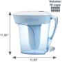 ZeroWater ZP-010, 10 Cup Water Filter Pitcher with Water Quality Meter