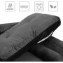 VASAGLE Sofa, Couch for Living Room, Velvet Surface, for Apartment, Small Space, Solid Wood Frame, Metal Legs, Easy Assembly, Mid-Century Modern Design, 71.3 x 32.3 x 33.9 Inches, Gray ULCS002G01