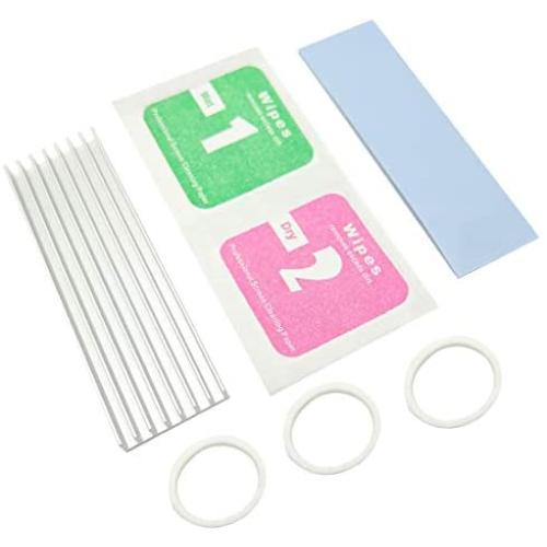 XT-XINTE Aluminum Cooling Heat Sink Thermal Pads Heat Dissipation Radiator for M.2 for NGFF SATA PCI-E for NVME SSD Heatsink (6mm Silver,1 Pcs)