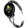 V-MORO Jewelry Bracelet Compatible with Galaxy Watch 42mm Bands/Active 40mm Band Black 20mm Bling Metal Bangle Raplcement for Samsung Galaxy Watch 42mm/Galaxy Watch Active 40mm Women Girl