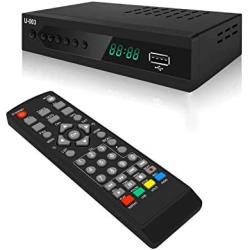 Analog to Digital TV Converter Box - UBISHENG Set-Top Box/ TV Box/ ATSC Tuner for 1080P HDTV with TV Tuner, Time Shift, EPG, PVR Recording&Playback, Media Player, HDMI, Timer Setting, QAM, Channel 3/4