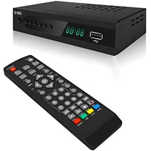 Analog to Digital TV Converter Box - UBISHENG Set-Top Box/ TV Box/ ATSC Tuner for 1080P HDTV with TV Tuner, Time Shift, EPG, PVR Recording&Playback, Media Player, HDMI, Timer Setting, QAM, Channel 3/4