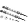keyren Rear Drive Shaft RC Truck Drive Shaft, 2pcs SLA031 Upgrade Parts CVD Transmission Axle, Metal for Traxxas Slash 4X4 1/10 Truck RC Car(SLA031T Titanium Gray)