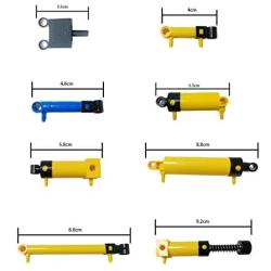 Parts Compatible with Lego Technic 32Pcs DIY Pneumatic Kit with Air Pump Push Rod Switch Piston Air Pipe for Technic Car - Random Color of air Pipe