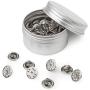50PCS Metal Locking Pin Backs, Pin Keepers Locking Clasp, Badge Insignia Pin Backs Replacement (Silver)
