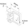 Stainless Steel 316 Grade Heavy Duty Square Flat Back Glass Clamp 55 x 55 mm for 3/8'' or 1/2'' Tempered Glass or Laminated Glass, Satin Finish, 4-Pack (GC-056S)